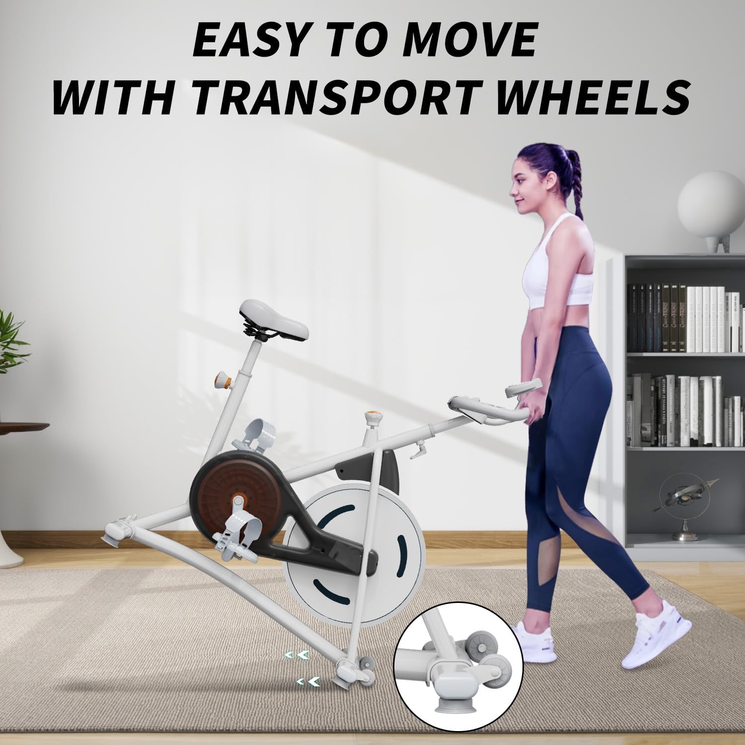 Stationary Bikes,Exercise Bikes,Adjustable Professional Exercise Bikes for Home, Efficient Workout Bike with Smartphone Mount & Digital Pulse Display - Image 5