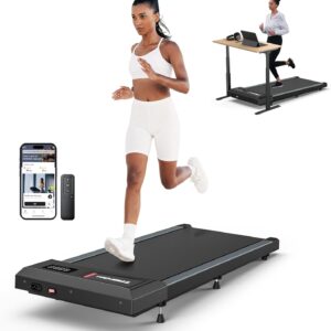 WELLFIT 10% Incline Walking Pad with Handle Bar, Foldable Treadmills for Home and Office, Under Desk Treadmill 320lbs Capacity, 3.0HP Voice Control, Portable Compact for Condo Space Saver Easy to Move