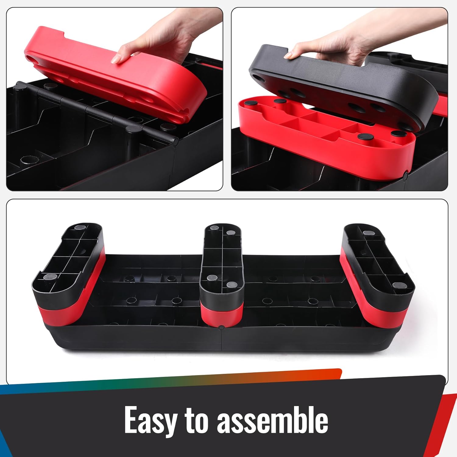 33.5" Aerobic Exercise Folding Step Platform for Home Workout, Configurable 3 Height Workout Stepper for Office Indoor Home Gym Exercise, Lightweight, Save Storage Space Aerobic Step Platform - Image 7