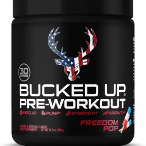 Bucked Up Pre Workout 6 Grams Citrulline, 2 Grams Beta Alanine, and 3 Other Registered trademarked Ingredients (Freedom Pop)