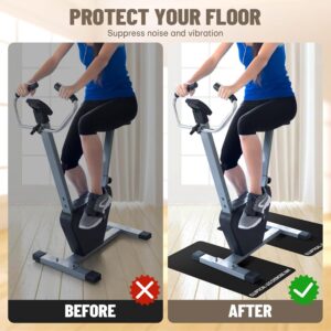 Under Desk Elliptical Mat – Non-Slip Exercise Equipment for Peloton Bike, Small Exercise Mat for Desk Workout Equipment