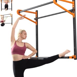Ballet Barre – Wall Mounted Dance Bar with Pull Up Bar for Stretching & Balance Exercise – Adjustable Height Ballet Bar with Bonus Resistance Band Set for Home Gym