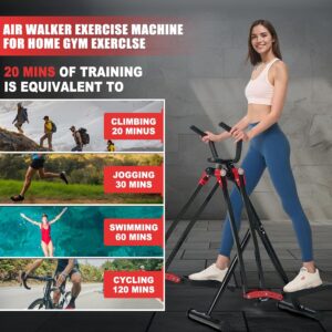 Air Walker Exercise Machine,Cardio Cross Trainer Glider for Home Exercise,Foldable Full Body Workout Equipment,Suitable for Small Spaces,350LBS Weight Capacity