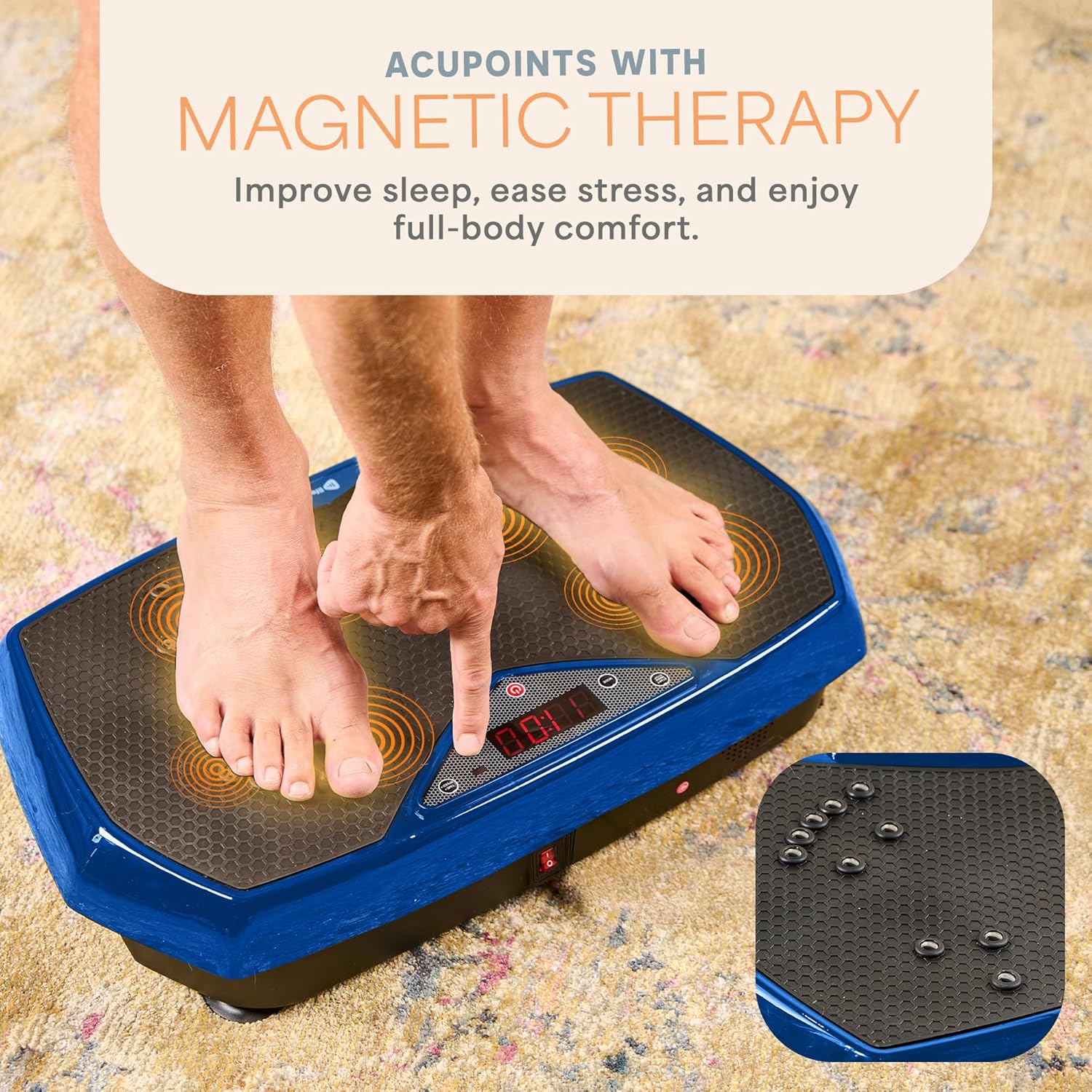 Lifepro Vibration Plate Exercise Machine with Magnetic Acupoints - Full Body Vibration Platform for Beginners and Recovery - Ideal Lymphatic Drainage Massager for Muscle Toning and Overall Fitness - Image 9