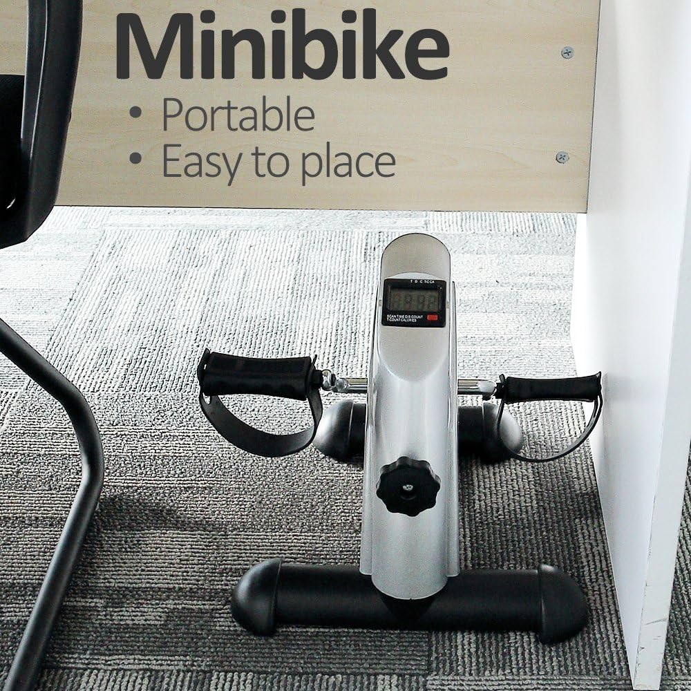 Mini Exercise Bike, himaly Under Desk Bike Pedal Exerciser Portable Foot Cycle Arm & Leg Peddler Machine with LCD Screen Displays - Image 7