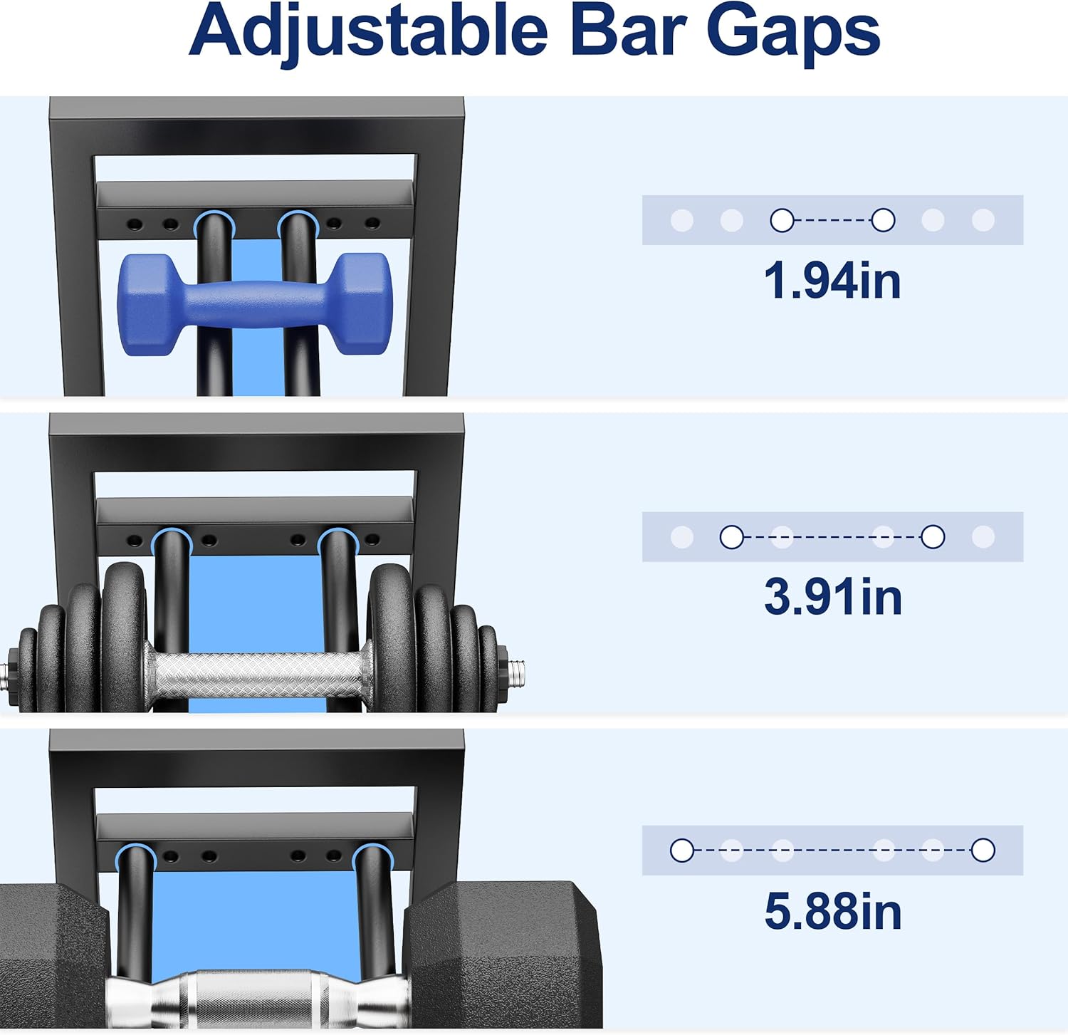 Dumbbell Rack Adjustable Weight Rack For Home Gym Dumbbells Kettlebell (Rack Only) - Image 4