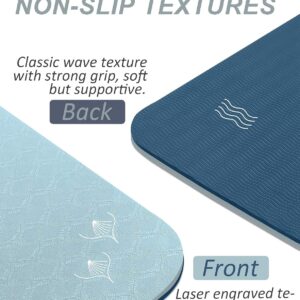 BEAUTYOVO Yoga Mat with Strap, 1/3 Inch Extra Thick Yoga Mat Double-sided Non Slip, Professional TPE Yoga Mats for Women Men, Workout Mat for Yoga, Pilates and Floor Exercises