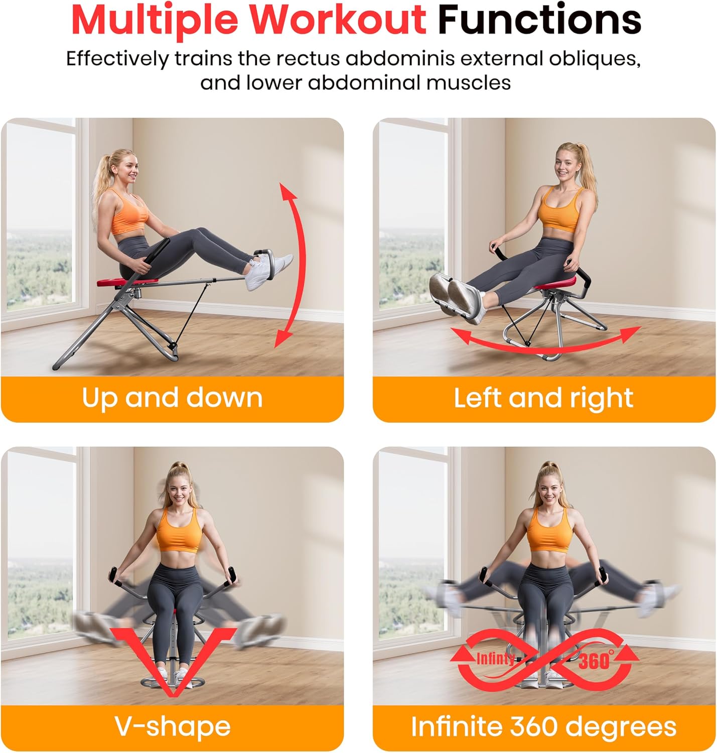AB SWING INFINITY- Home Ab Workout Machine, Core Training Equipment, Multi-Functional Ab Exercise Trainer, Foldable for Easy Storage, Ideal for Home Gyms, Strength Training, and Fat-Burning Workouts - Image 2