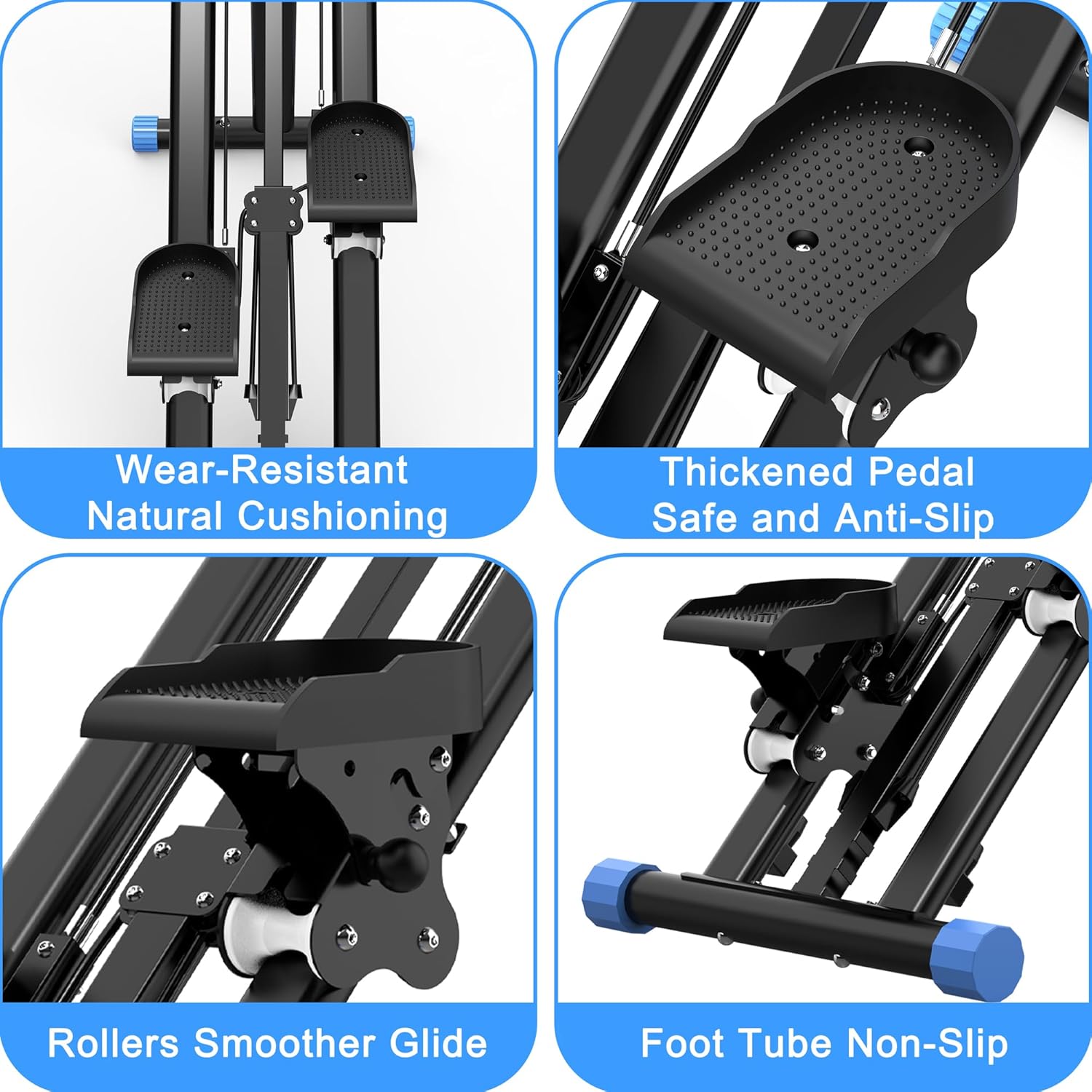 Stair Stepper with Resistance Home-Upgrade Vertical Climber Workout Machine for Full-Body Exercise with Stable Frame Adjustable Handlebar - Image 8