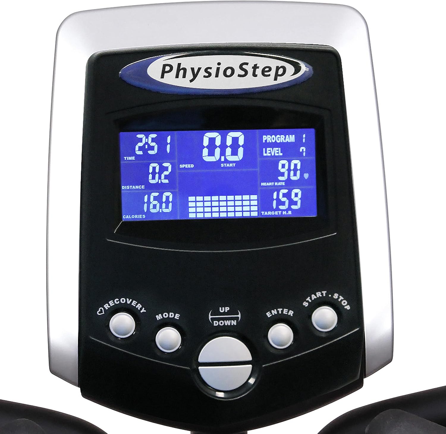 Physio Step HXT Recumbent Compact Semi-Elliptical Cross Trainer, Grey/Black - Image 2