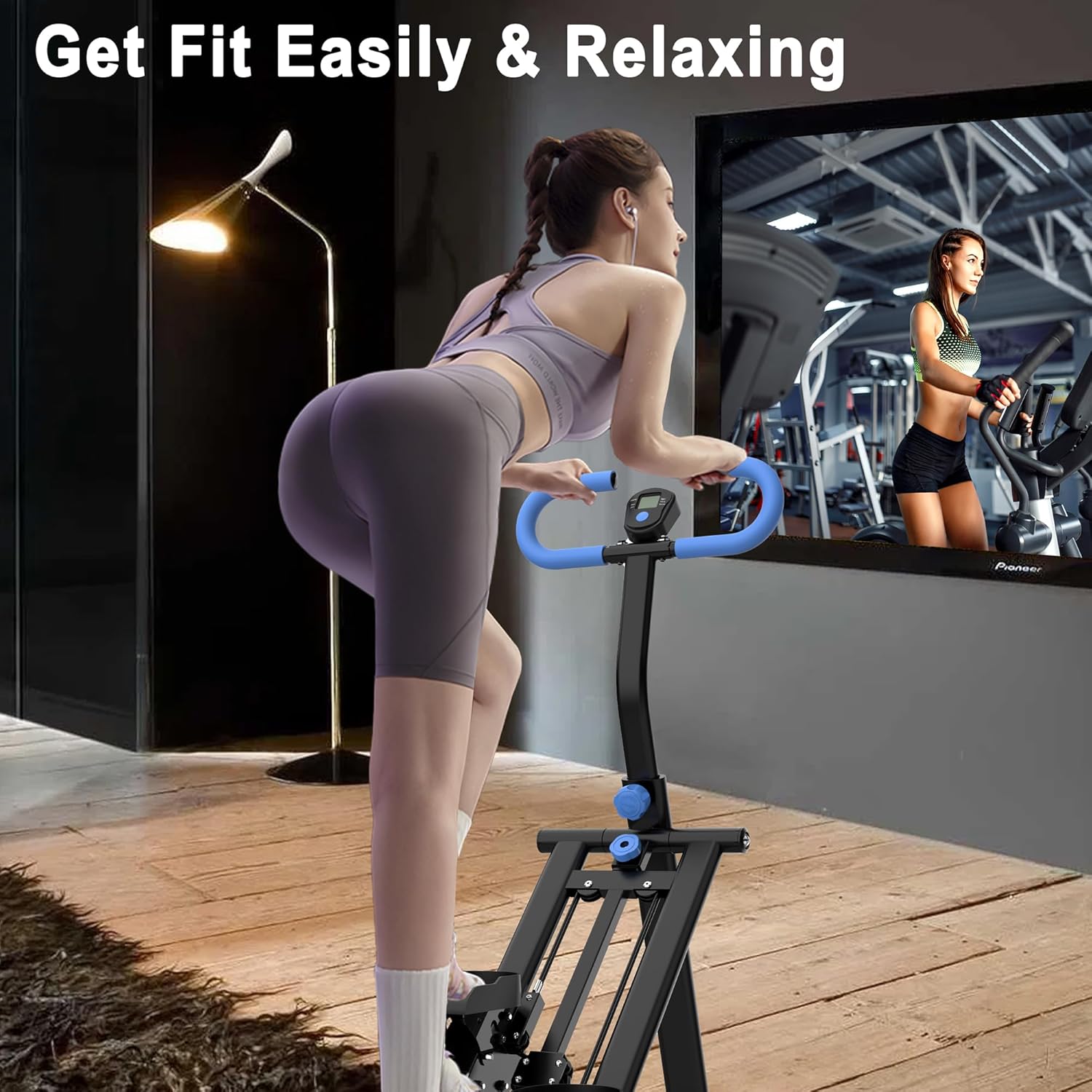 Stair Stepper with Resistance Home-Upgrade Vertical Climber Workout Machine for Full-Body Exercise with Stable Frame Adjustable Handlebar - Image 9