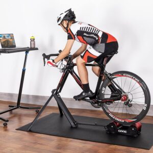 Bike Trainer Stand Resistance Adjustable – Portable Magnetic Bicycle Rollers Indoor Exercise/Fitness/Workout – Fordable Fully Aluminum Alloy