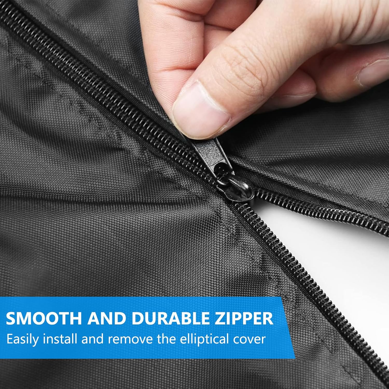 Elliptical Cover Elliptical Exercise Machine Cover for Indoor & Outdoor Home Elliptical Fitness Machine Protective Cover Waterproof & Dustproof Black - Image 5