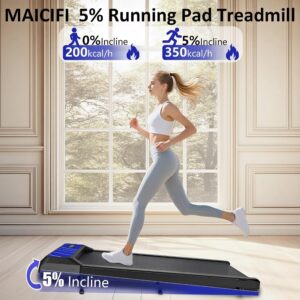 Walking Treadmill Pad, Under Desk Treadmills with Incline for Home Office,2.5 HP Portable Walking Machine with 265 LBS, Remote Control, LED Display