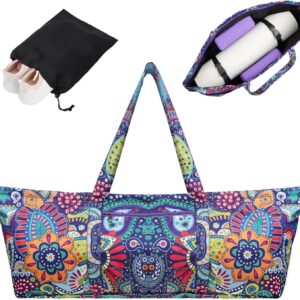 Yoga Mat Bag Yoga Mat Carrier with Shoes Compartment & Wet Pocket Pilates Bag with Zipper Pockets & Yoga Mat Holder Strap Yoga Bags and Carriers Fits All Your Stuff
