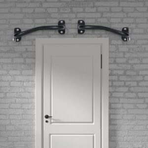 Wall Mounted Pull Up Bar Carbon Seel 800LB Adjustable Width Upper Body Fitness Bar Door Multi-Grip Portable Indoor Pull Up Bar For Doorway Home Gym Fitness Instructor