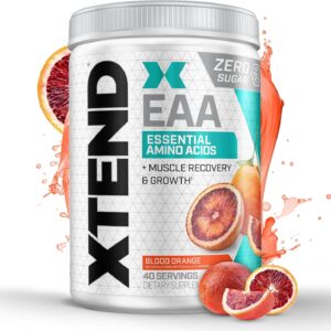Xtend Scivation EAA + BCAA Powder | Muscle Recovery & Lean Muscle Growth | 9 Essential Amino Acids for Intra Workout or Post Workout Recovery | 10g EAAs Per 2 Servings | Blood Orange 40 Servings