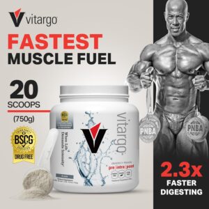 Vitargo Carbohydrate Powder | Feed Muscle Glycogen 2X Faster | 1 LB Unflavored Pre Workout & Post Workout Recovery Powder| Carb Supplement for Recovery, Endurance, Gain Muscle Mass