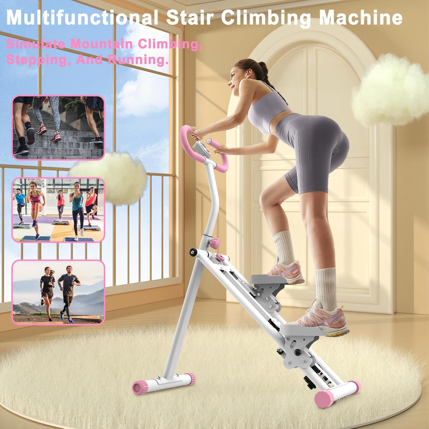 Stair Stepper for Home-Upgrade Vertical Climber Workout Machine for Full-Body Exercise Climber Fitness Equipment with Stable Frame Adjustable Handlebar - Image 4