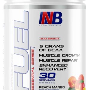 BCAA Powder, 5 Grams of BCAAs Amino Acids, Post Workout Recovery Drink for Muscle Building, Recovery, and Endurance, 30 Servings (Peach Mango)