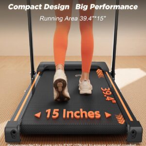 FYC Folding Treadmills for Home with 2.5HP, 300 LBS Capacity, Knee Protection Shock Absorption, Bluetooth with Fitshow App, Space-Saving Design.