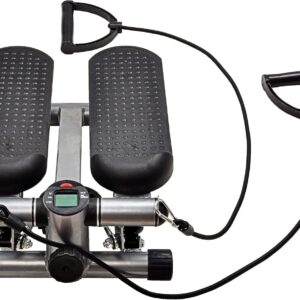 Fitvids Pre-Assembled Adjustable Mini Stepper Stair Stepper Stepping Machine with Resistance Bands