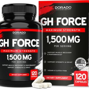 HGH Supplements for Men & Women (120 Count) 1500mg Support Muscle Growth & Healthy Levels of Human Growth Hormone – Promote Healthy Muscle & Recovery for Men Post Workout Supplement – USA Made