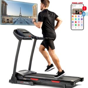 Sunny Health & Fitness Smart Performance Folding Treadmill with Adjustable Incline and Free SunnyFit App Bluetooth Connection