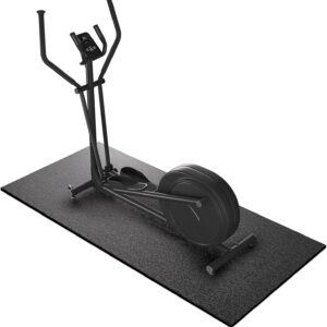Treadmill Mat, 7’x3’/6’x3’/6’x2.5’/5.6’x2’/4’x2′, 6mm Thick Exercise Equipment Gym Mat for Hardwood FloorCarpet, Compatible with Peloton Bike, Indoor Spin Bike, Elliptical