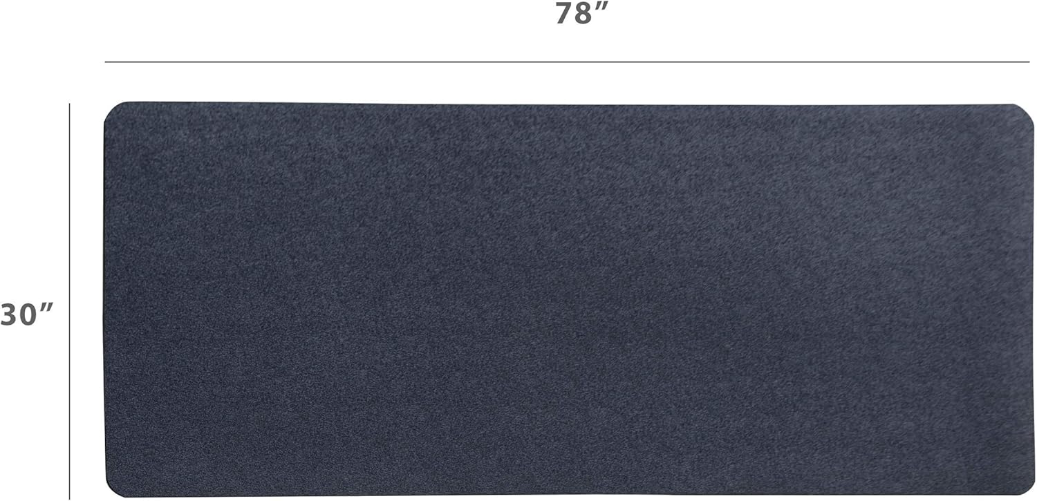 MotionTex Exercise Equipment Mat for Under Treadmill, Stationary Bike, Rowing Machine, Elliptical, Fitness Equipment, Home Gym Floor Protection, 30" x 78", Black - Image 3