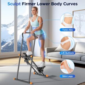 Niceday Stepper Machine for Home, Stair Climber with Extended 18IN Stride Length, Vertical Climber with Adjustable Handlebar & Pedals, Foldable Climber Workout Machine, 300LBS Loading Capacity