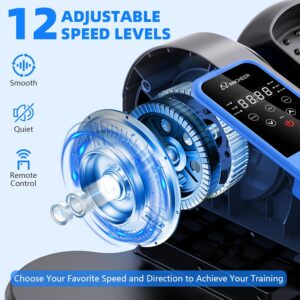 ANCHEER Under Desk Elliptical Machine, Ellipse Leg Exerciser for Seniors with 12 Adjustable Speeds, Quiet & Portable Electric Seated Pedal Exerciser with Remote Control