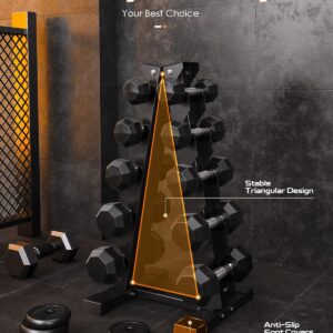 Dumbbell Rack Stand Only, Weight Rack for Dumbbells Compact A-Frame Home Gym Space Saver (480/800 LBS Weight Capacity, 2025 New Version)