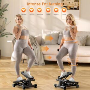 SogesHome Steppers for Exercise at Home,Stair Step Workout Machine with Optional Resistance Bands,Mini Stepper with 300LBS Loading Capacity,Hydraulic Fitness Stepper with LCD Monitor
