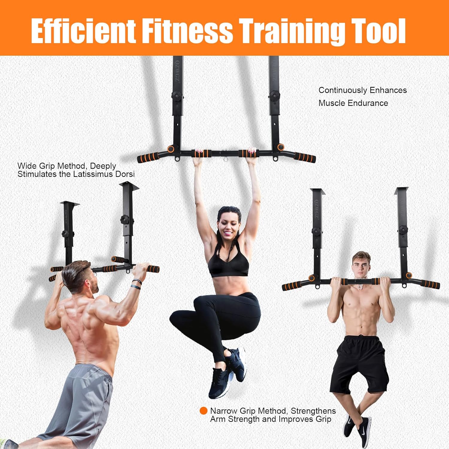 Height Adjustable Pull Up Bar, Heavy Duty Pull Up Bar, BarMount, Ceiling Mount, StrengthTraining Equipment for Home, Gym, Strength Training(Maximum (Ceiling mounted) - Image 3