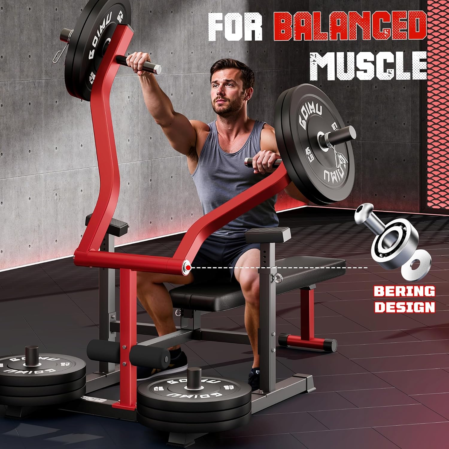 Chest Press Machine, Z1-PRO Weight Bench Press Machine with Independent Arms, Adjustable Flat Incline Bench Press for Chest, AB Workout Home Gym Equipment - Image 2