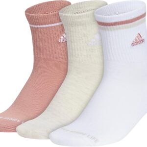 adidas womens Cushioned Sport High Quarter Socks (3-pair) Above the Ankle Height With Arch Compression for a Secure Fit