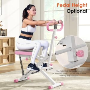 SogesGame Squat Machine for Home, 2 in 1 Squat Rowing Machine, Foldable Leg Training Machine, Squat Trainer for Glutes & Legs Workout