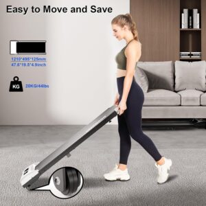 Under Desk Treadmill, Mini Walking Pad with Remote Control & LED Display, Compact Walking Pad Treadmill with 265 lbs Weight Capacity, Mini Portable Treadmill, Small Treadmill for Apartment