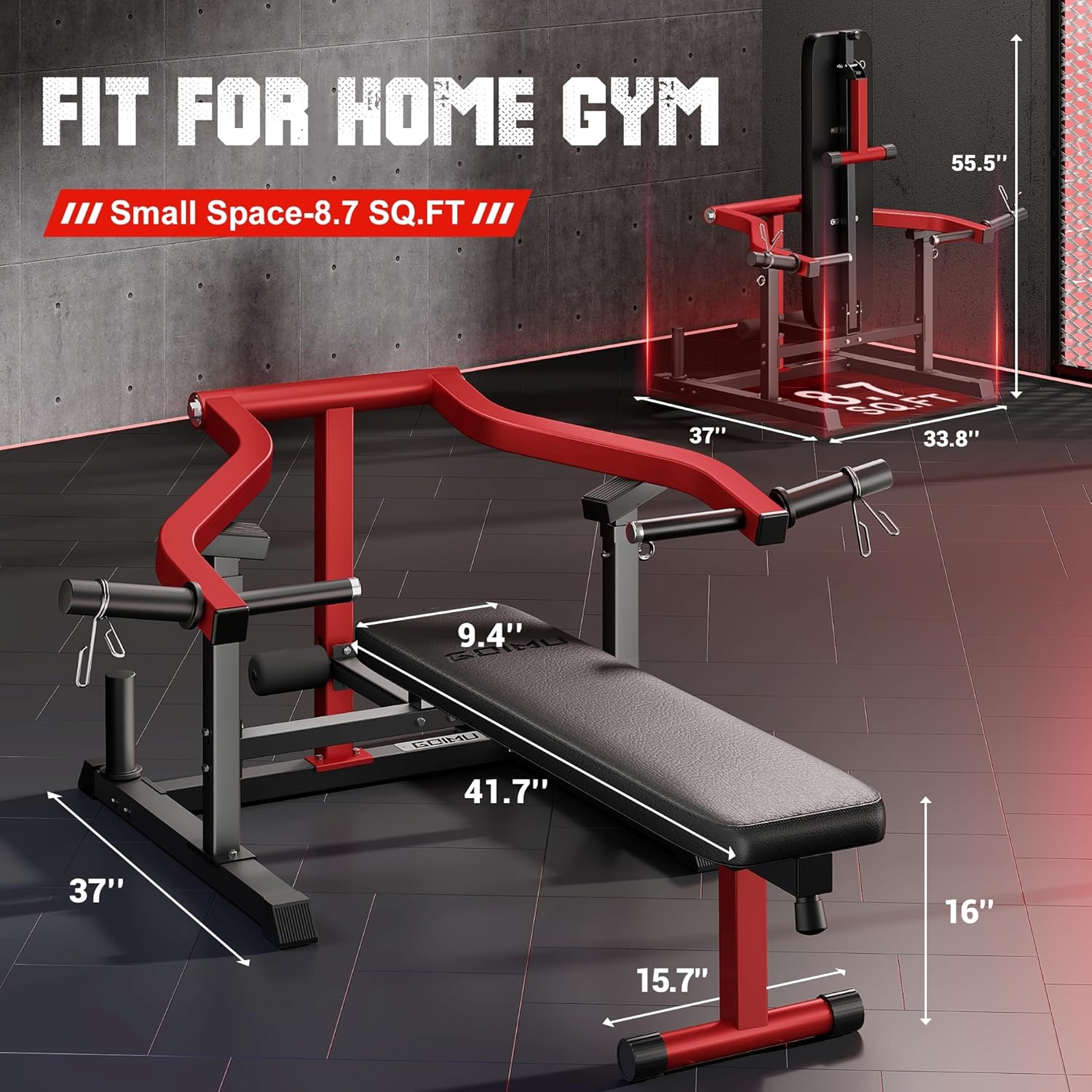 Chest Press Machine, Z1-PRO Weight Bench Press Machine with Independent Arms, Adjustable Flat Incline Bench Press for Chest, AB Workout Home Gym Equipment - Image 8