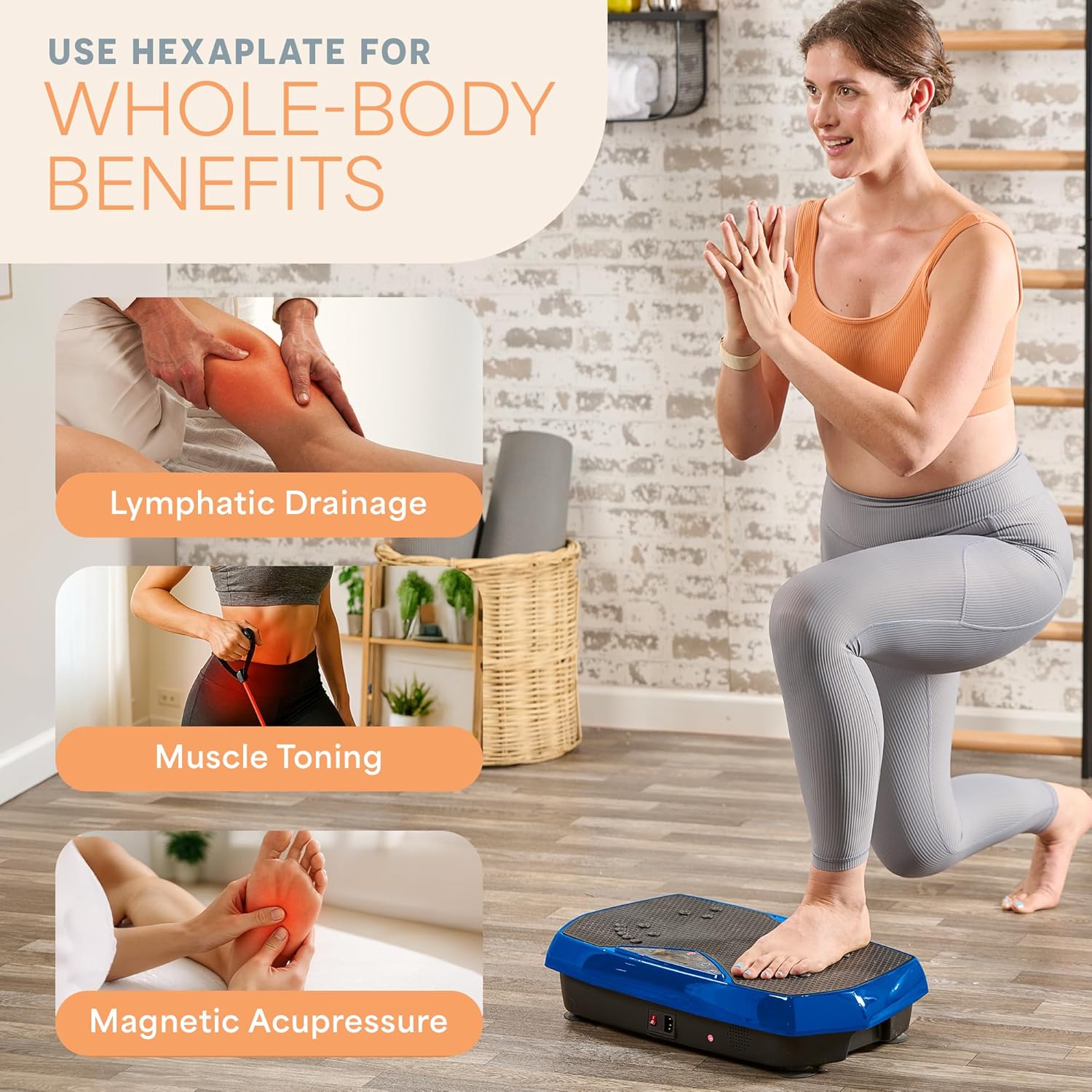 Lifepro Vibration Plate Exercise Machine with Magnetic Acupoints - Full Body Vibration Platform for Beginners and Recovery - Ideal Lymphatic Drainage Massager for Muscle Toning and Overall Fitness - Image 2
