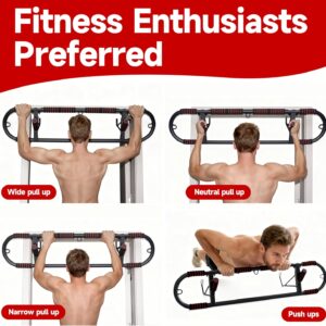 Adjustable Pull-Up Bar for Doorway – Heavy Duty, No Screw Installation, Multi-Function for Home Gym, Strength Training, JARGUUO