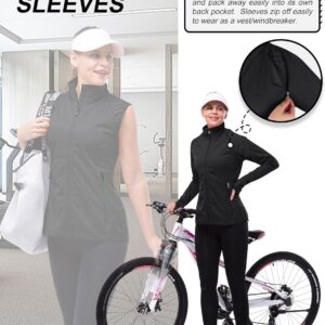 33,000ft Women’s Zip Up Lightweight Athletic Workout Yoga Cycling Track Running Jacket Waterproof Windproof Reflective