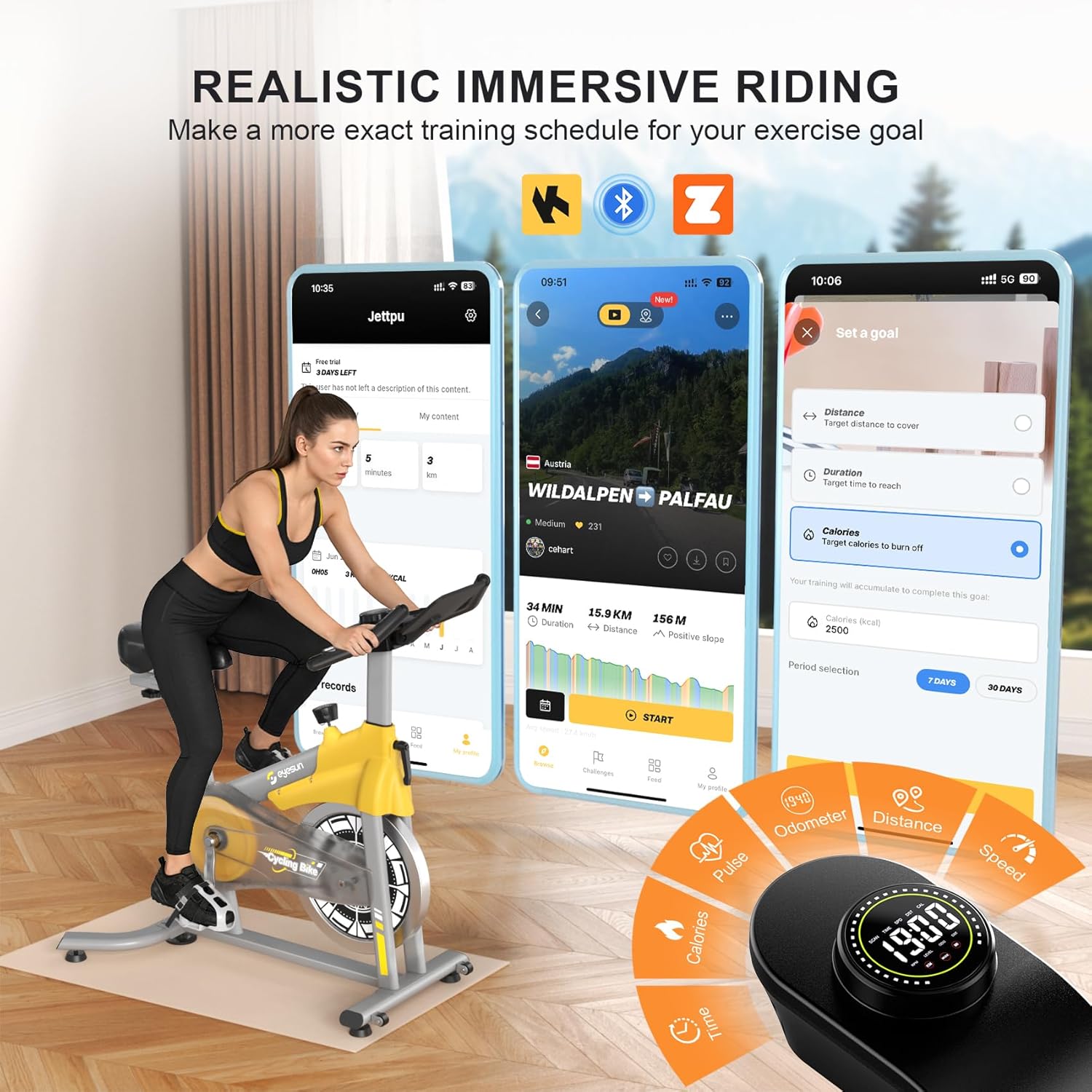 Exercise Bikes for Home,Foldable Bike with Adjustable Friction,Brake Pad Resistance Silent Belt Drive,350lbs/300lbs Weight Capacity &Upgraded Version Seat for Home Cardio&Weight Loss(QM-530W) - Image 6
