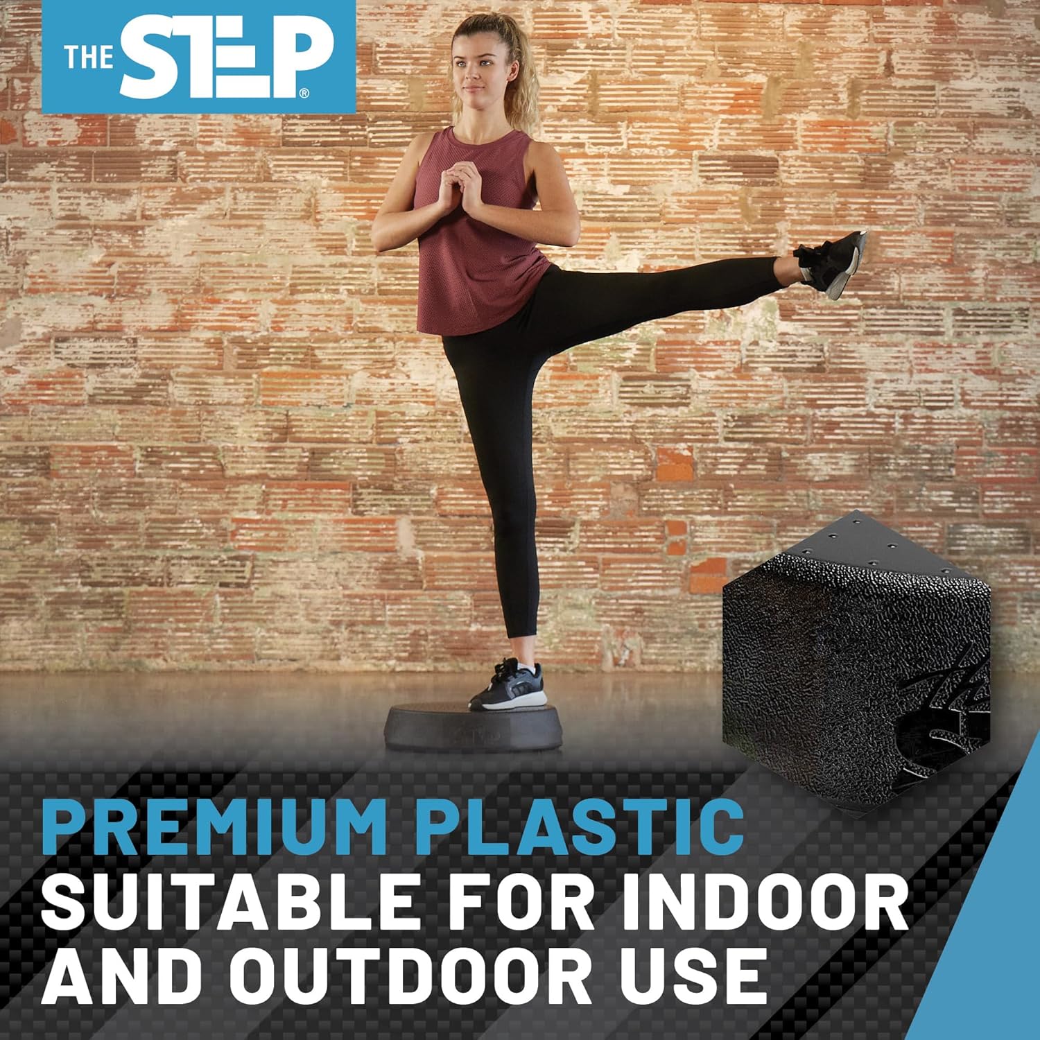 The Step Radius Round Aerobic Step - Stair Stepper Exercise Platform, 4.25'' High, Durable Aerobic Step Platform with Non Slip Rubber Feet, Made in USA. - Image 5