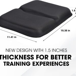 Yes4All Rowing Machine Seat Cushion Good with Non-Slip, Silicon Cooling Gel Seat Cover, Groove Design, Custom Fit Comfort, Black