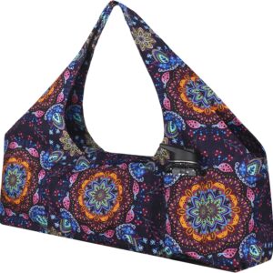 Large Yoga Mat Bag Yoga Bags and Carriers Fits All You Stuff Yoga Tote Bag with Yoga Mat Strap, Elastic Pockets and Zipper Pockets