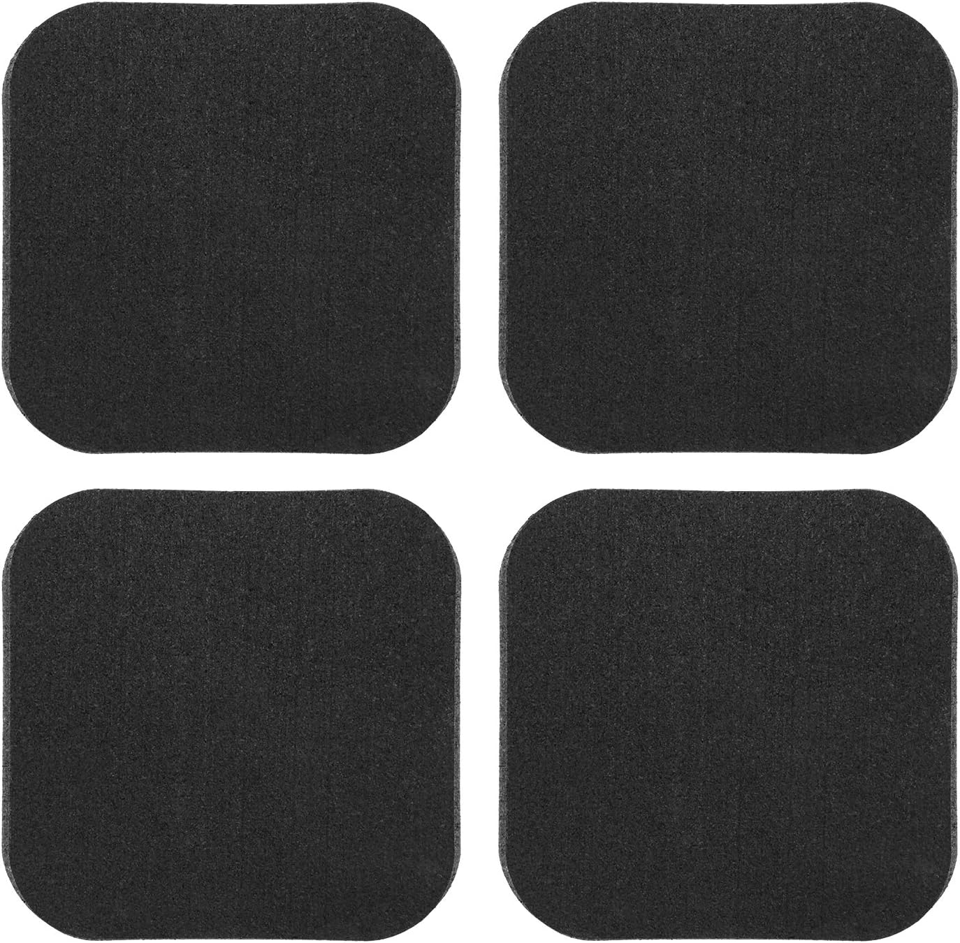4Pcs Treadmill Mats, Coolrunner High Density Equipment Pads Noise Reduction for Floor Protection, Washing Machine Pads, Anti Vibration Rubber mats for Stationery Bike, Rowing Machine, Home Gym Station