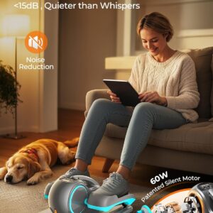 YOSUDA Under Desk Elliptical,Elliptical for Seniors Fully Assembled,Quiet & Portable Electric Seated Pedal Exerciser with 10 Level Resistances & Speeds,Remote Control