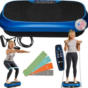 Lifepro Waver Mini Vibration Plate for Lymphatic Drainage – Whole Body Vibrating Platform Exercise Machine for Muscle Toning & Recovery with Remote & Resistance Bands, Max Load 260 lb